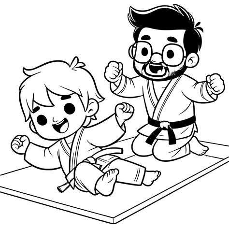 Brazilian Jiu-jitsu coloring pages - ColoringLib