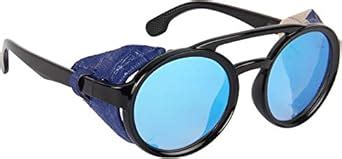 Buy AISLIN® Mirrored Unisex Round/Shield Sunglasses - (Mirror Sky Blue ...