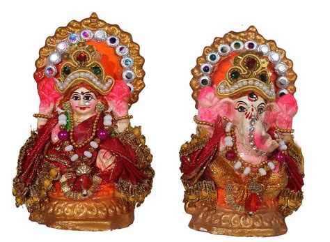 Buy Marvellou's Eco-Friendly Laxmi Ganesha Statue, Lakshmi Ganesha Idol ...