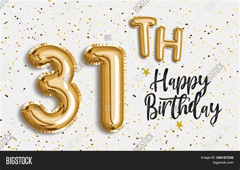 31 Years Anniversary Golden. Anniversary Template Design for Web, Game ...