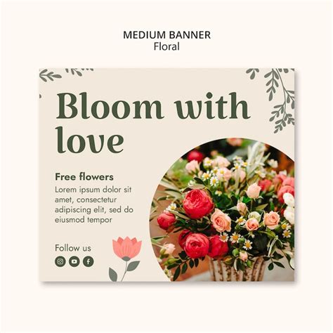 Floral template design | Free PSD