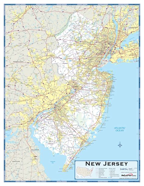 New Jersey Road Map Detailed