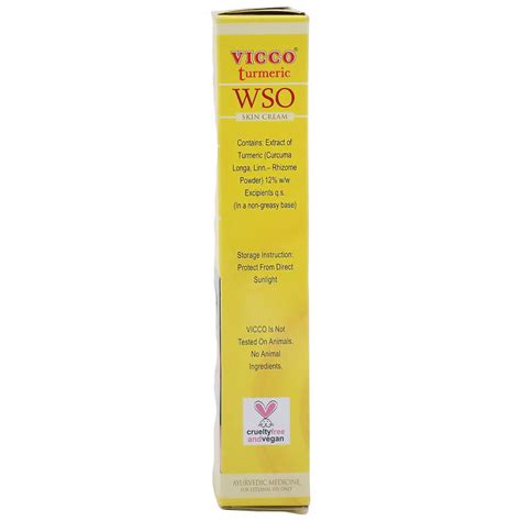 Vicco Turmeric WSO Skin Cream, 30 gm Price, Uses, Side Effects ...