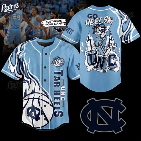 UNC North Carolina Tar Heels Custom Baseball Jersey - Padres Jersey ...