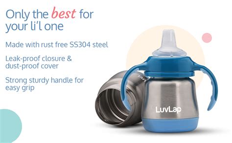 Buy LuvLap 3 in 1 Baby Steel Sipper, Made of Rust Free SS304 Stainless ...