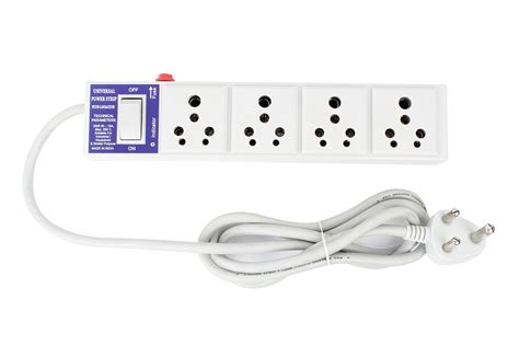 Buy MAX 15 A Power Strip Junction Box with 4 Universal 5/15 AMPs 3 PIN ...