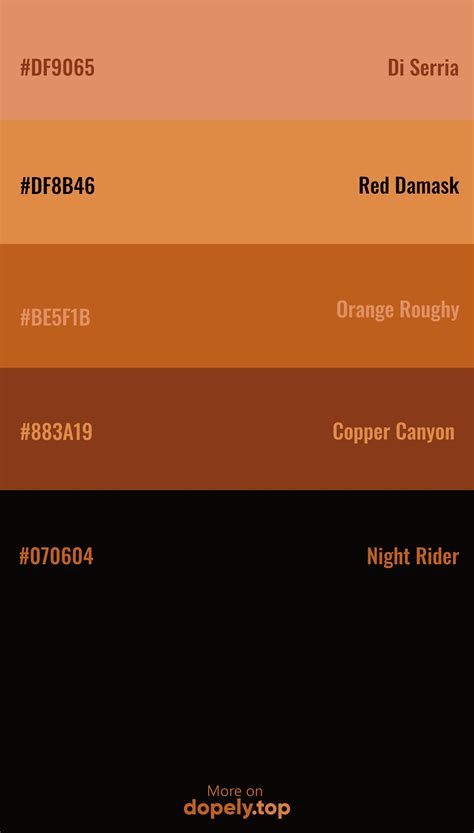 Desert Color Palette with Hex Codes