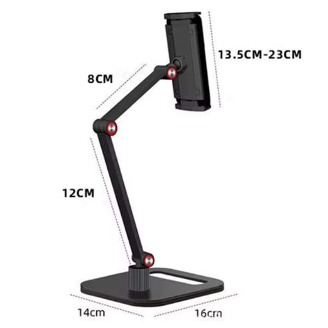 8 to 13" Adjustable Tablet & Smartphone Stand | 360° Rotation | Sturdy ...