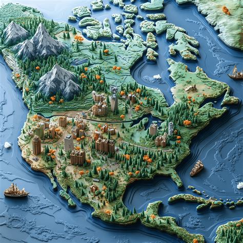 Canada Us Map Intriguing Borders And History