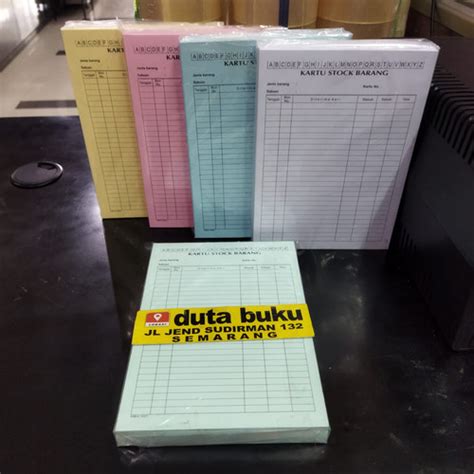 Jual KARTU STOK (PERSEDIAAN BARANG) KWARTO 100 LEMBAR - Hijau - Kota ...