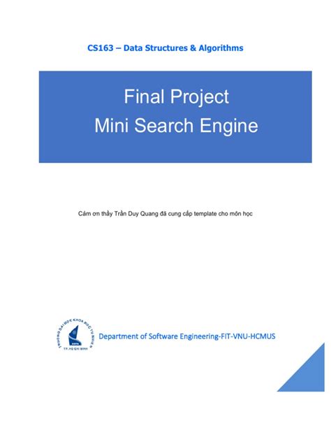 CS163 20APCS1 2 Final Project Mini Search Engine | PDF | Information ...
