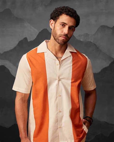 Shop Sunkissed Stripes Cotton Shirt for Men | CMGE Beach Club