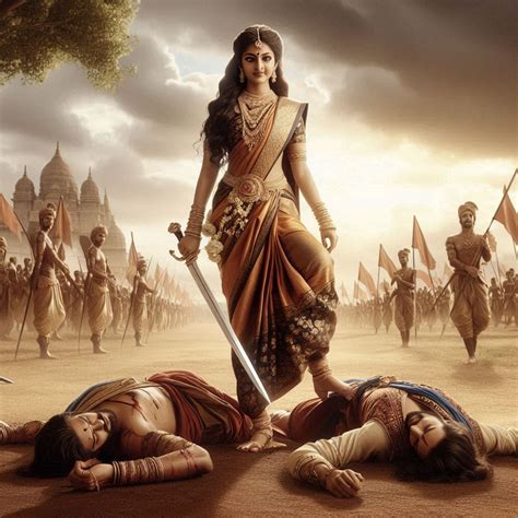 Beautiful Indian warrior queen victory pose by ViranganaPadmini on ...