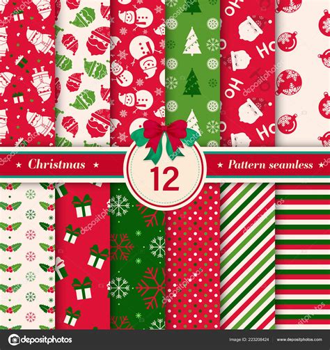 Red And Green Christmas Patterns