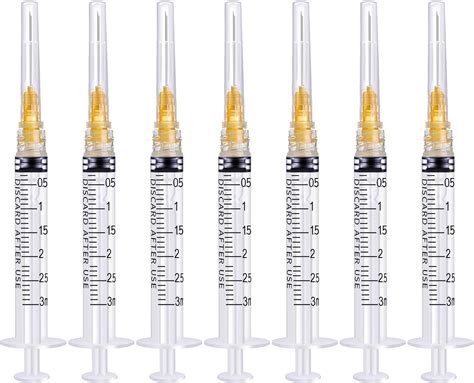 Amazon.com: 3ml Syringe with Needle - 23G, 1" Needle 50-Pack ...