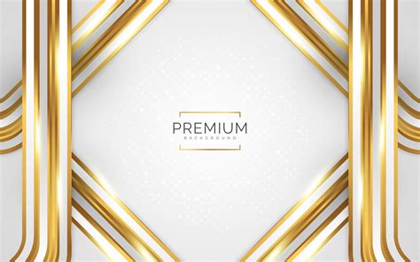 Luxury White and Gold Background with Golden Lines and Paper Cut Style ...