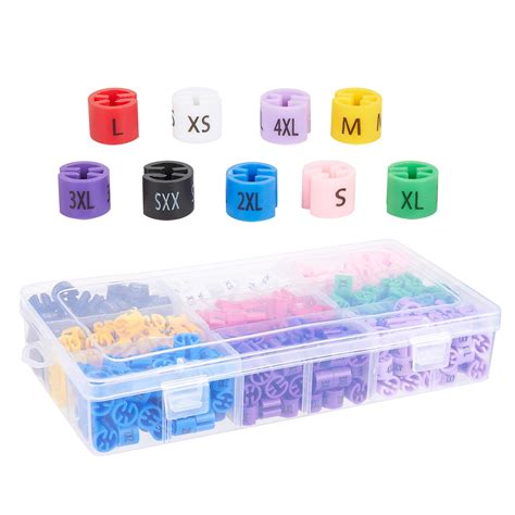 Pack of 450 Hanger Size Markers - Assorted Clip Hanger Marker Tags with ...