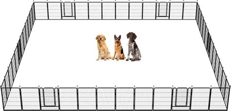 Omitree 9 x 9 x 3.93 ft Modular Dog Exercise Fence Barrier Pet Cat Run ...