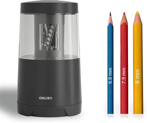 Amazon.com : deli Electric Pencil Sharpener for Colored Pencils ...