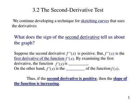 PPT - 3.2 The Second-Derivative Test PowerPoint Presentation, free download - ID:9252099