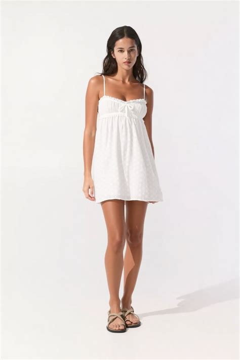 Reba broderie mini Dress in white