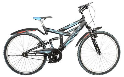 Buy Atlas 26-inch Single Speed Dual Suspension Bike for Adults (Black ...