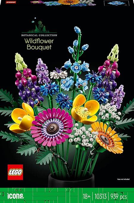 LEGO 10313 Icons Wildflower Bouquet Building Set - 939 Pieces ...