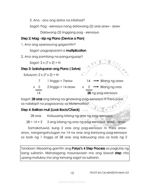 Image result for Grade 3 Math Module 4 Lesson 4