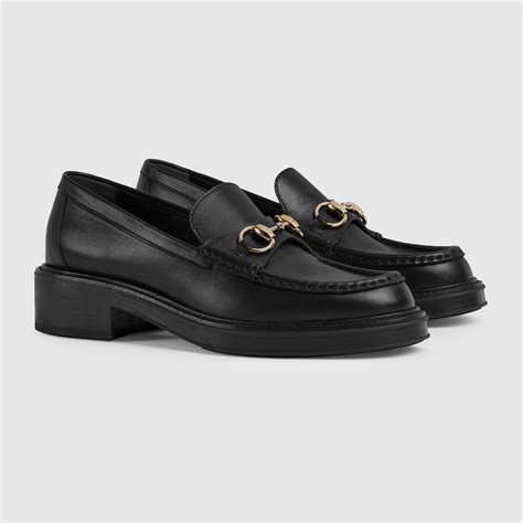 Women's Gucci Horsebit loafer in black leather | GUCCI® US