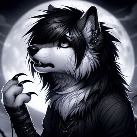 Emo furry wolf howling Blank Template - Imgflip
