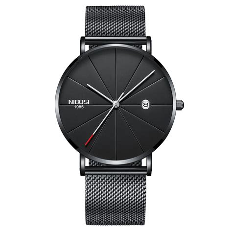 NIBOSI Analogue Men's & Women's Watch (Black Dial) : Amazon.in: Fashion