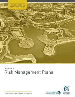 Fillable Online waterprotection Module 5: Risk Management Plans ...