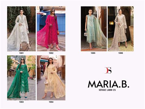 DEEPSY SUITS MARIA B VOYAGE LAWN 25 COTTON EMBROIDERY DESIGNER ...