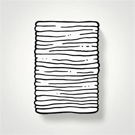 Doodle line art image of a towel in the style of simple forms | Premium ...