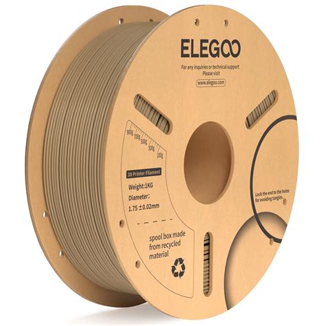 ELEGOO PLA Plus Filament 1.75mm Wood Color 1KG, PLA+ Tougher and ...