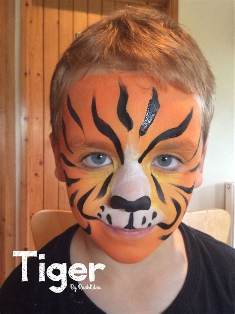 Simple Tiger face painting | Face painting easy, Tiger face paints ...