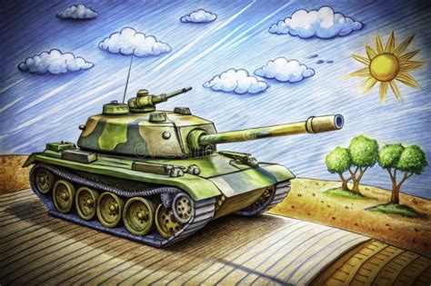 Image result for Tank Cartoon Drawing