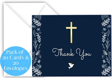 Elcer 20 Christian Thank You Cards Religious India | Ubuy