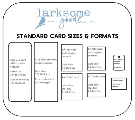 Image result for Card Sizes Chart