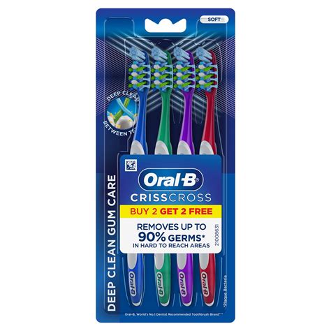 Buy Oral-B Crisscross Gum Care Deep Clean Soft Bristle Toothbrush For ...
