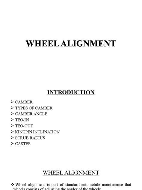 Wheel Alignment: Understanding Camber, Toe, Caster and Other Key ...