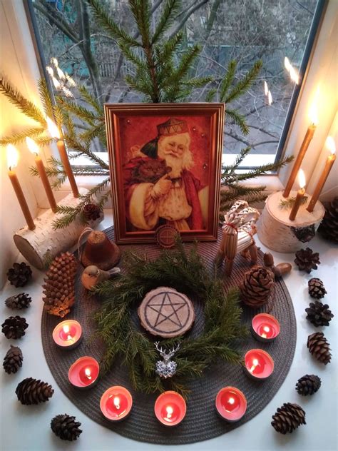 Yule altar 2019 / Winter solstice 2019 | Pagan yule, Pagan christmas, Yule