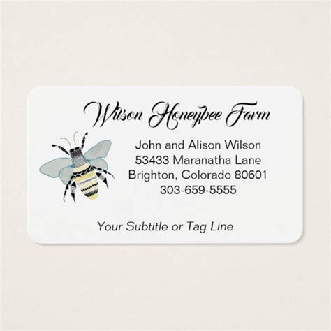 Honey Bee Business Card Template 的图像结果