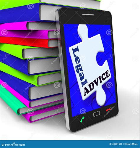 Legal Advice Smartphone Means Lawyer Assistance Internet Stock Illustration - Illustration of ...