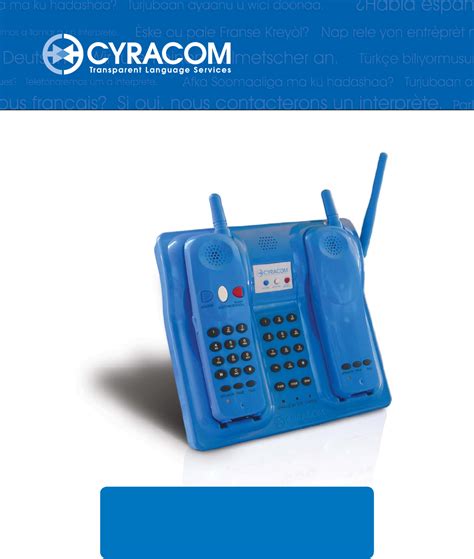 CyraCom VT-802C 2.4GHz EDCT CORDLESS PHONE User Manual ClearLink Cordless User Guide indd