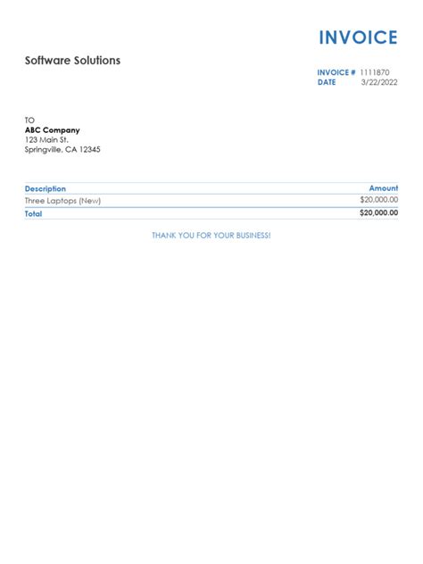 Software Invoice 的图像结果