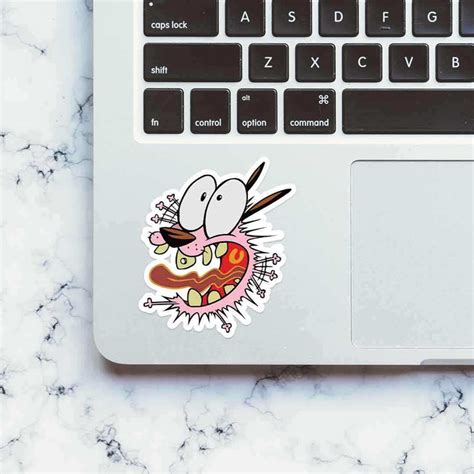 Courage the Cowardly Dog Sticker - Buy best quality stickers, sticker ...