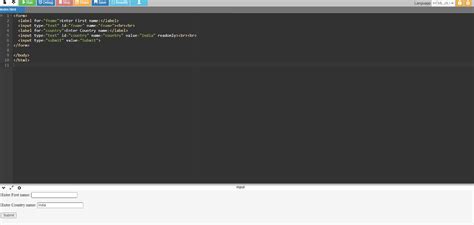 Get User Input and HTML HTML 的图像结果