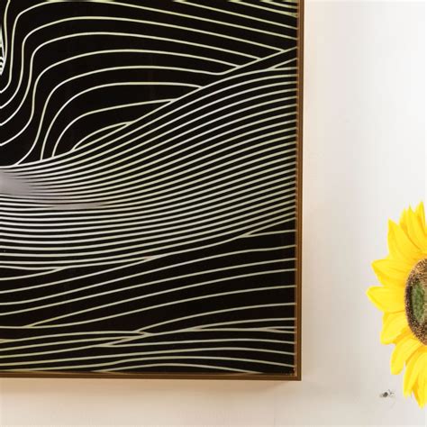 Golden Strokes in Red Sonata - Crystal Porcelain Wall Art– La Muse