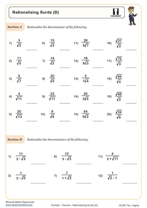 Ratio and Fractions (A) Worksheet | Cazoom Maths Worksheets